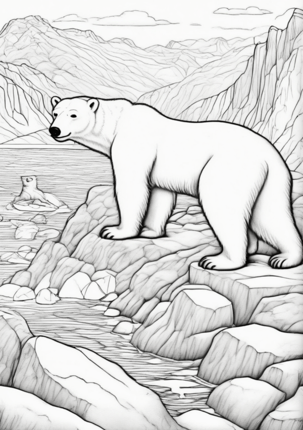 Christmas Coloring Book: Polar Bear Designs for Relaxation - 11 Pages - Image 3