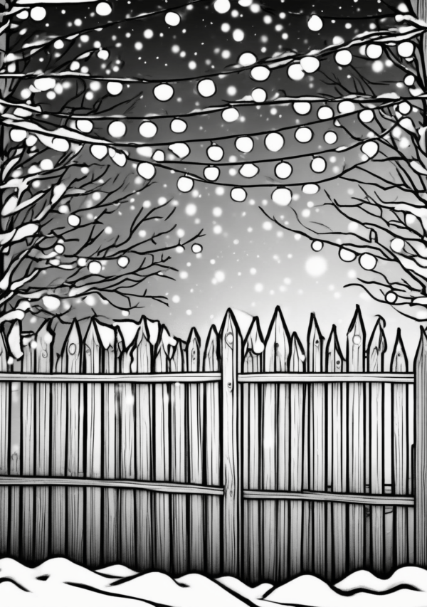 Christmas Coloring Book: Intricate Winter Fences - 11 Pages - Image 2