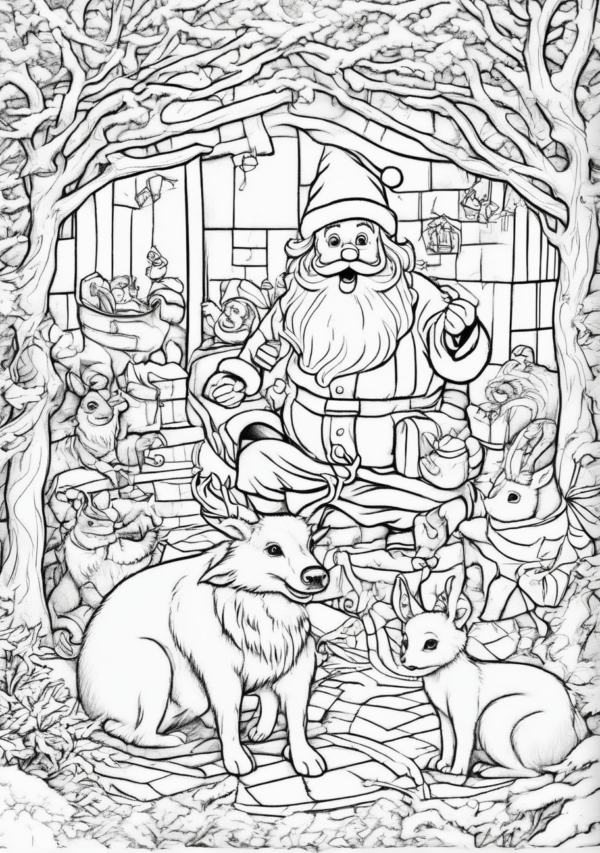 Enchanting Christmas Coloring Book - Digital Download - 11 Pages - Image 2