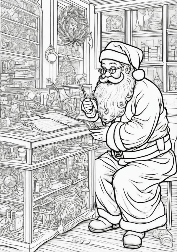 Unique Christmas Coloring Book Designs for Creative Relaxation - 11 Pages - Image 3