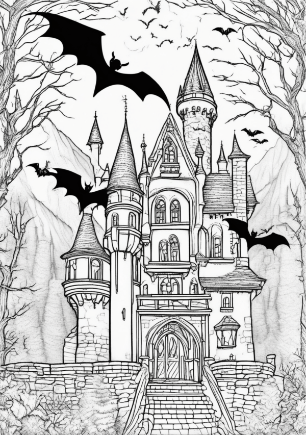 Christmas Castle Coloring Book - Relaxing Designs - 11 Pages - Image 2