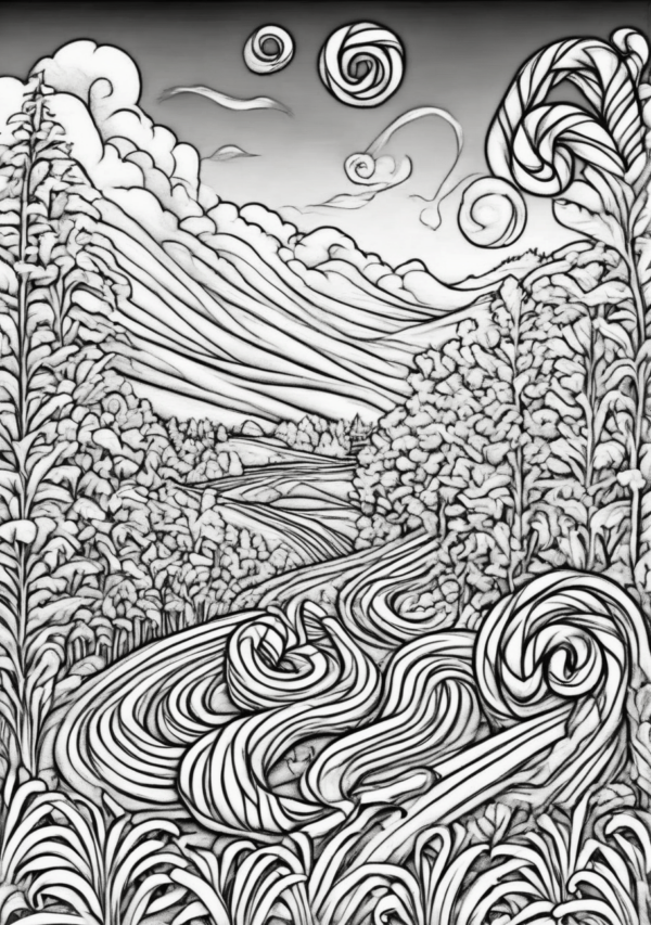 Christmas Coloring Book with Nature and Candy Cane Designs - 11 Pages - Image 2