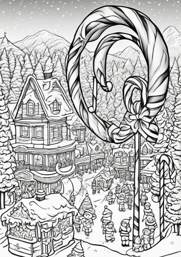 Christmas Coloring Book with Unique Festive Designs - 11 Pages - Image 4