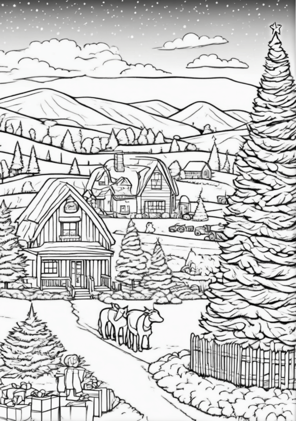 Christmas Coloring Book - Digital Download Edition - 11 Pages - Image 2