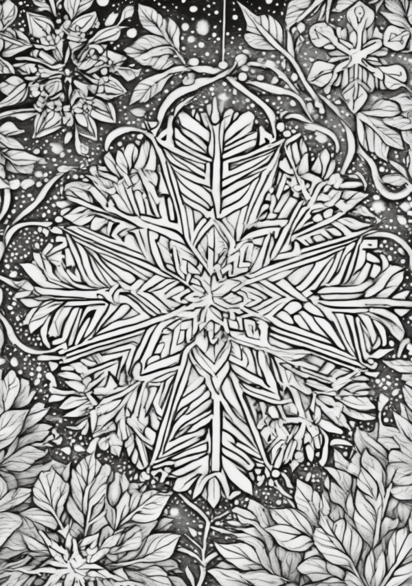 Intricate Christmas Coloring Book for Relaxation - 11 Pages - Image 3