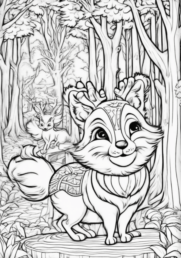 Christmas Animal Friends Coloring Book - 11 Pages