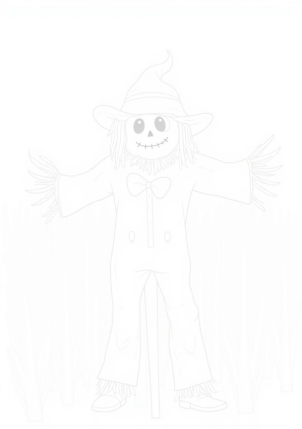 Halloween Scarecrow Coloring Book for Relaxation - 11 Pages - Image 2