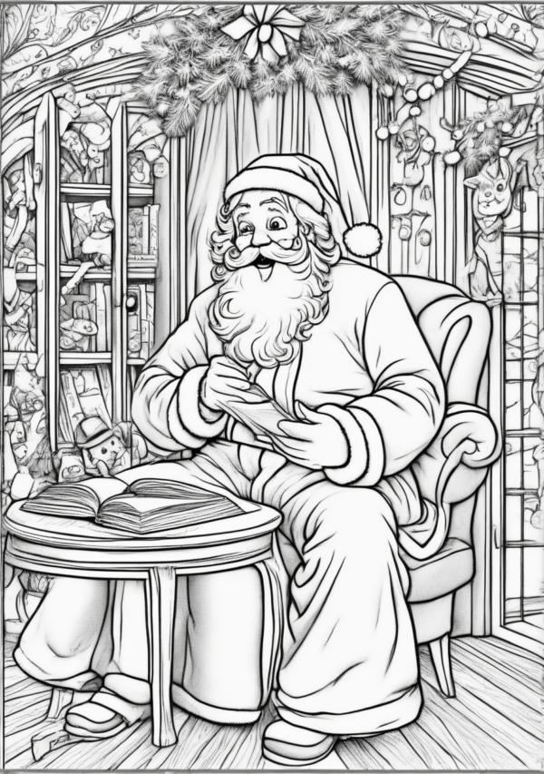 Christmas Coloring Book Digital Download - 11 Pages - Image 2