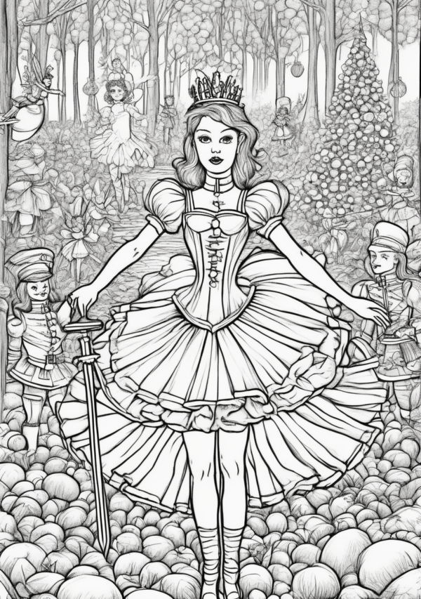 Nutcracker Christmas Coloring Book for Creativity - 11 Pages