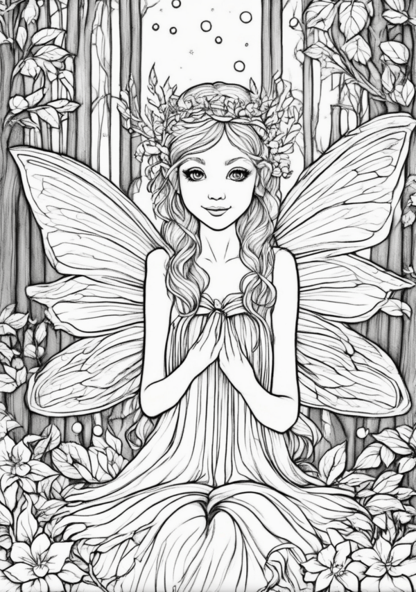 Christmas Fairy Coloring Book: A Calming Creative Outlet - 11 Pages - Image 2