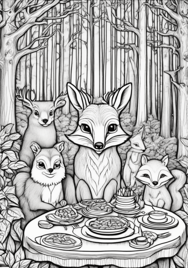 Woodland Friends Christmas Coloring Book - Digital Download - 11 Pages - Image 2