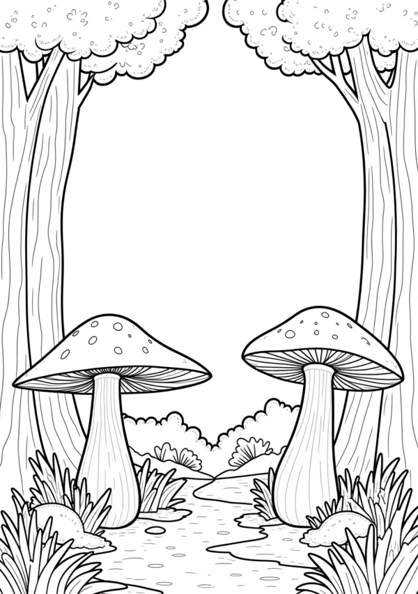 Halloween Mushroom Coloring Book - Digital Download - 11 Pages - Image 4