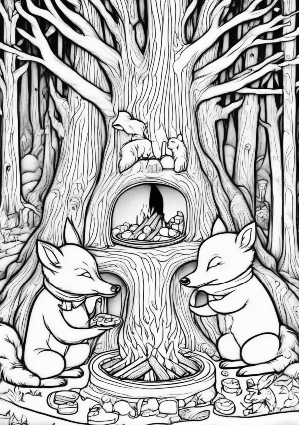 Christmas Forest Critters Coloring Book - 11 Pages