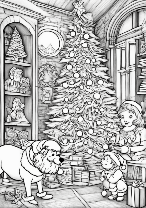 Christmas Coloring Book Digital Download - 11 Pages - Image 3