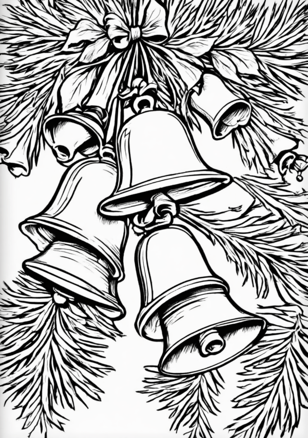 Christmas Bell Coloring Book: Detailed Holiday Designs - 11 Pages - Image 2