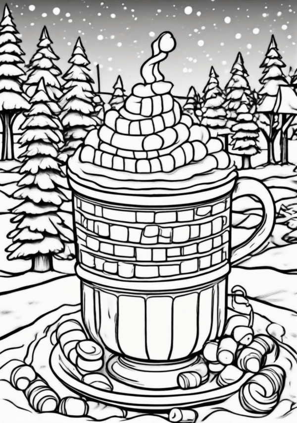 Beautiful Christmas Coloring Book for Relaxation - 11 Pages