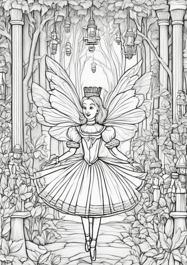 Christmas Fairy Coloring Book for Adults - 11 Pages - Image 3