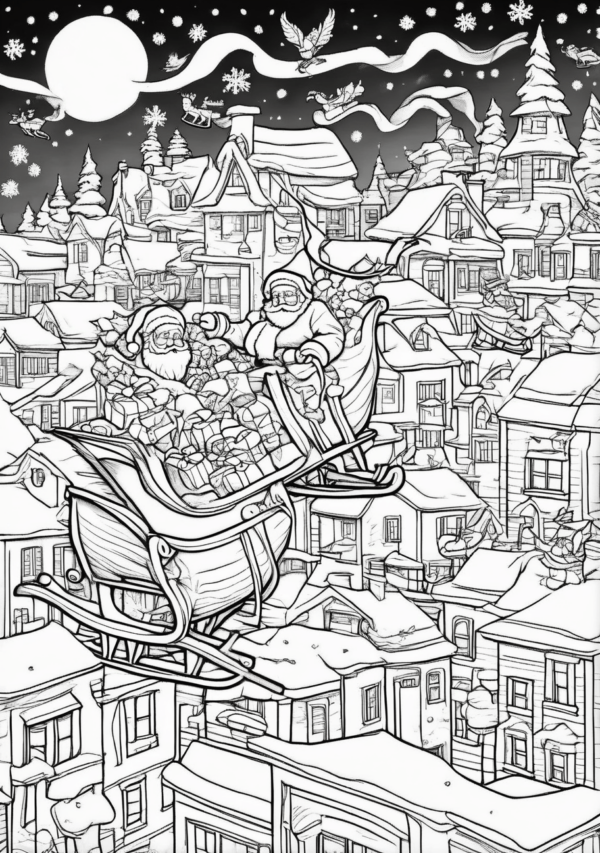 Christmas Wonderland Coloring Book Digital Download - 11 Pages - Image 2