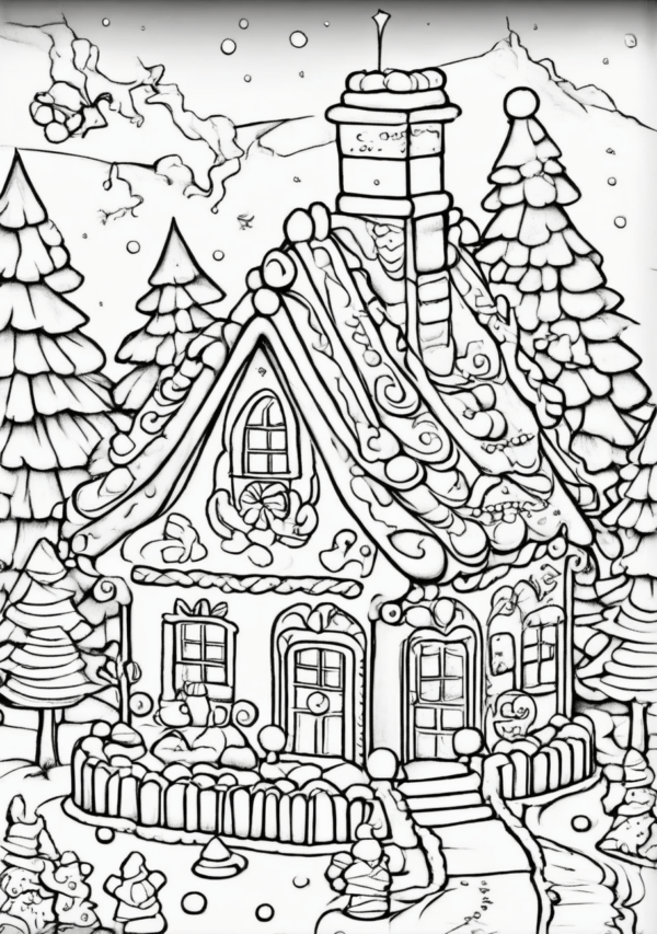 Charming Christmas Coloring Book - Digital Download - 10 Pages - Image 2