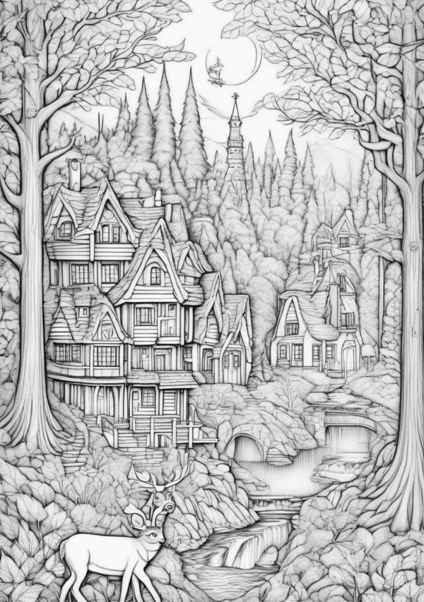 Enchanting Christmas Coloring Book with Nature Designs - 11 Pages - Image 2