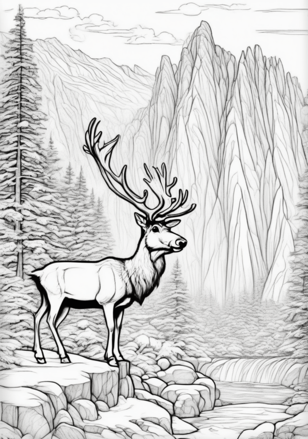 Christmas Nature Scenes Coloring Book - 11 Pages - Image 2