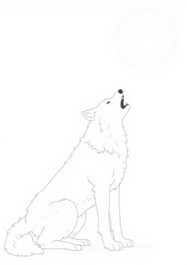 Halloween Howling Wolves Coloring Book - 11 Pages - Image 3