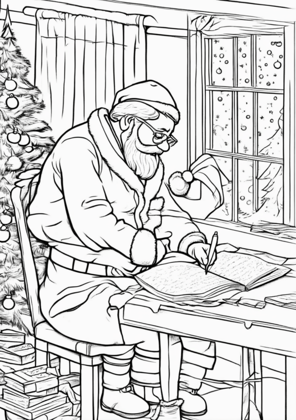 Festive Christmas Coloring Book: Relax and Unwind - 11 Pages - Image 3