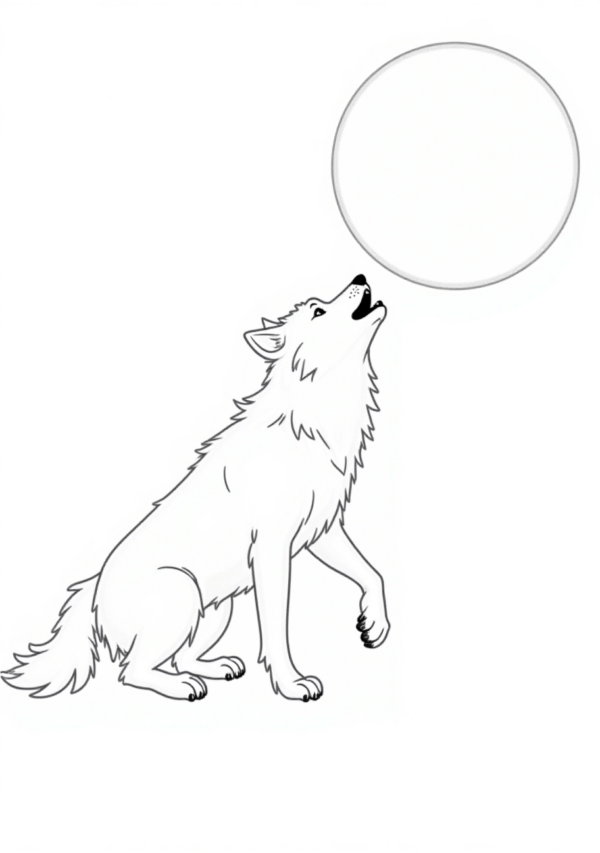 Halloween Howling Wolves Coloring Book - 11 Pages - Image 4