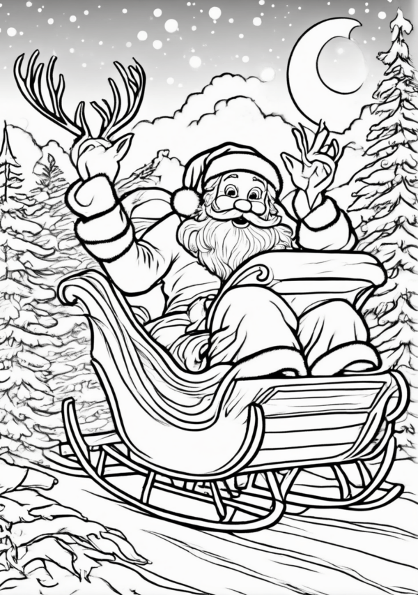 Relaxing Christmas Coloring Book for Adults - 11 Pages