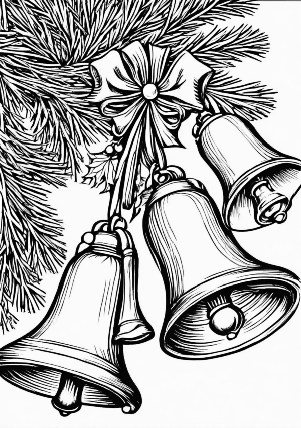 Christmas Bell Coloring Book: Detailed Holiday Designs - 11 Pages - Image 3