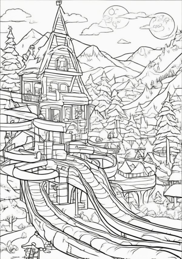 Christmas Wonderland Coloring Book - Digital Download - 11 Pages - Image 3