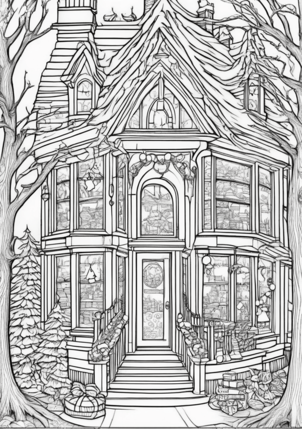 Intricate Christmas Coloring Book - Digital Download - 11 Pages - Image 2