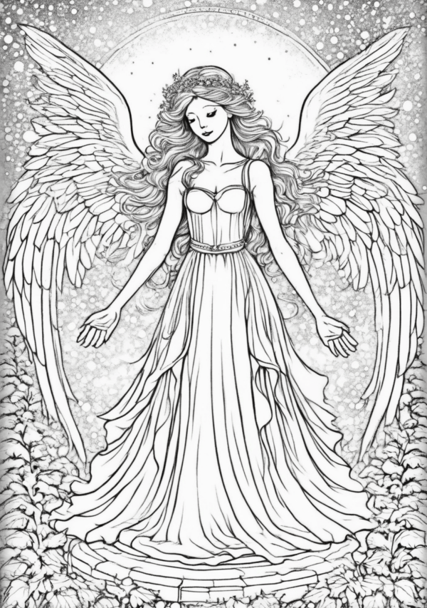 Christmas Angel Coloring Book - Digital Download - 11 Pages - Image 4