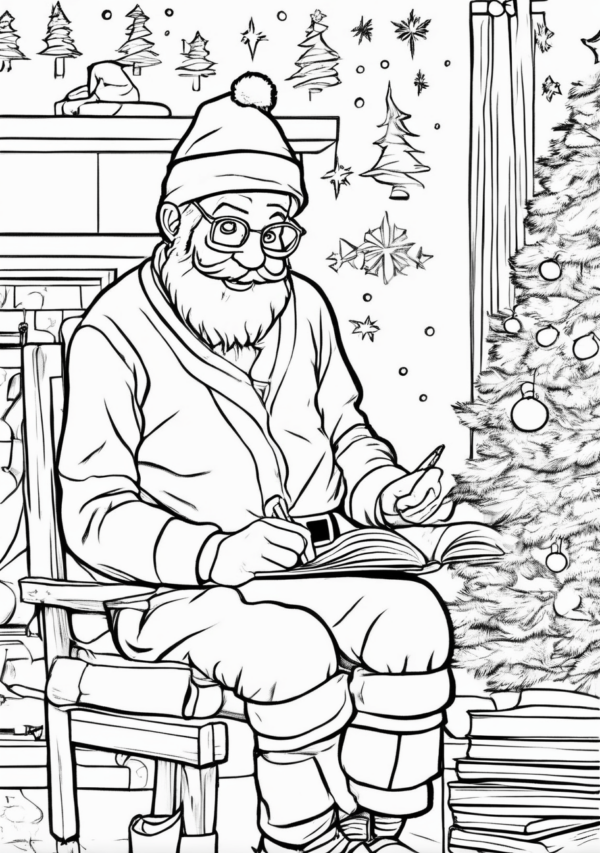 Festive Christmas Coloring Book: Relax and Unwind - 11 Pages - Image 4