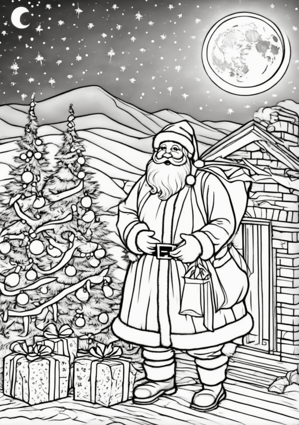 Beautiful Christmas Coloring Book - Digital Download - 11 Pages - Image 4