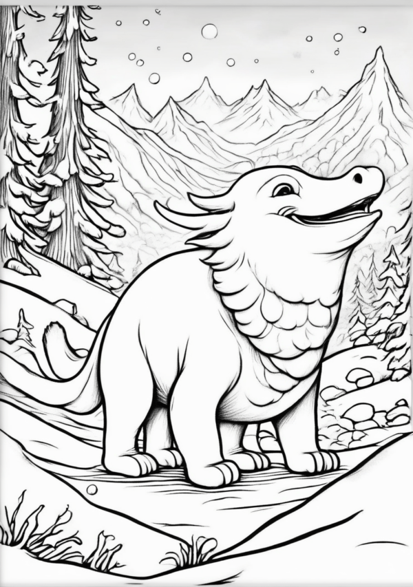 Christmas Coloring Book: Winter Wonderland Animals - 11 Pages - Image 2