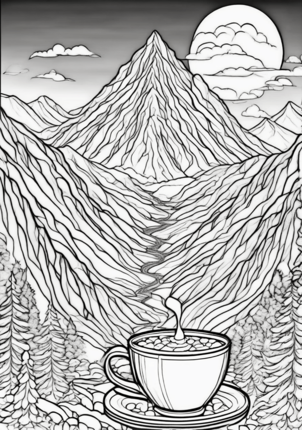 Christmas Mountain Coloring Book – Inspiring Digital Download - 11 Pages - Image 2