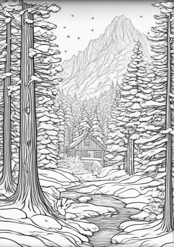 Enchanting Christmas Forest Coloring Book - 11 Pages - Image 2