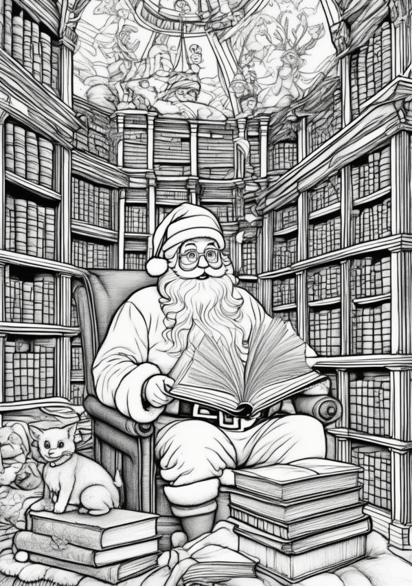 Christmas Coloring Book - Digital Download - 11 Pages - Image 3