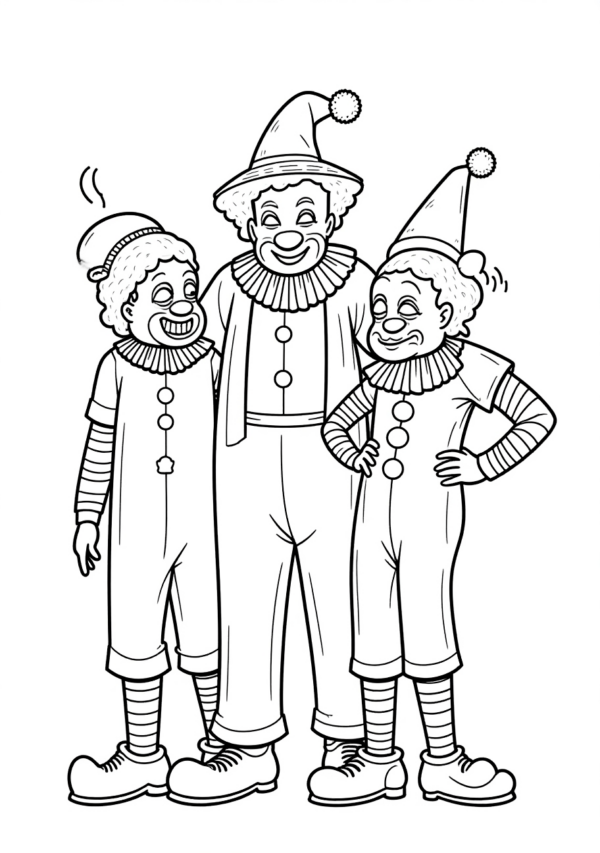 Halloween Clown Coloring Book Digital Download - 11 Pages - Image 3