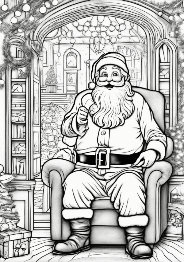 Christmas Coloring Book Digital Download - 11 Pages - Image 4