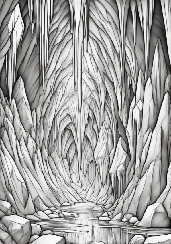 Christmas Cave Coloring Book: Unique Intricate Designs - 11 Pages - Image 3