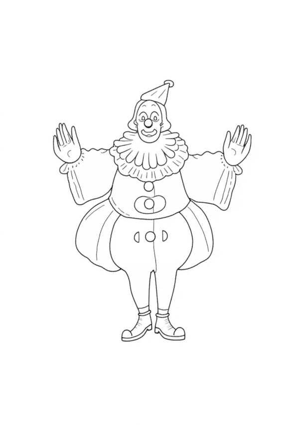 Halloween Clown Coloring Book Digital Download - 11 Pages - Image 4