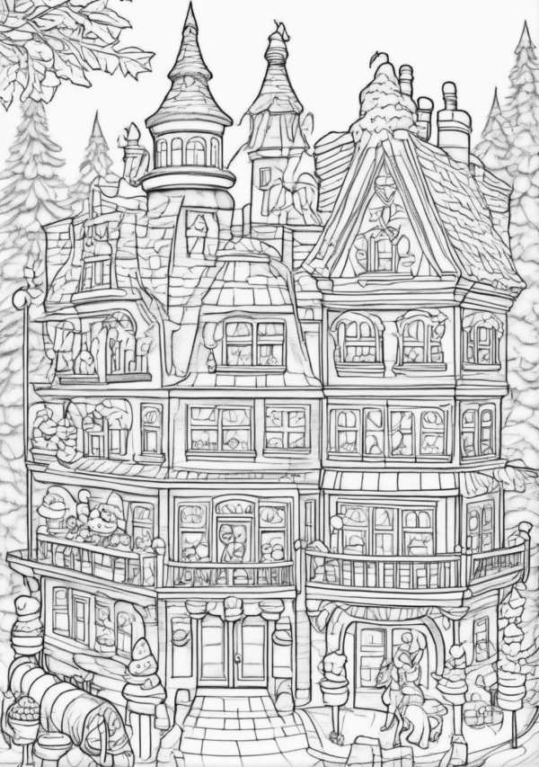 Christmas Coloring Book with Intricate Festive Designs - 11 Pages