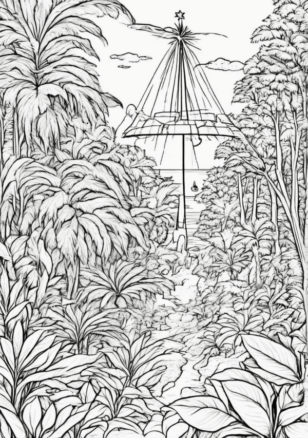 Christmas Nature Scenes Coloring Book - 11 Pages - Image 4