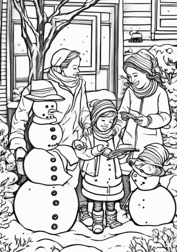 Cozy Christmas Coloring Book for Creative Relaxation - 11 Pages - Image 4