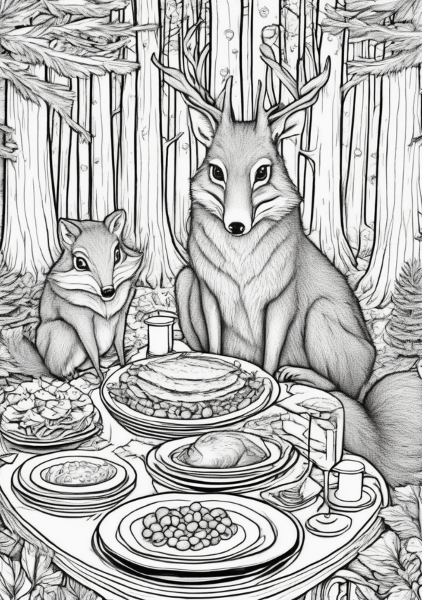 Woodland Friends Christmas Coloring Book - Digital Download - 11 Pages - Image 3