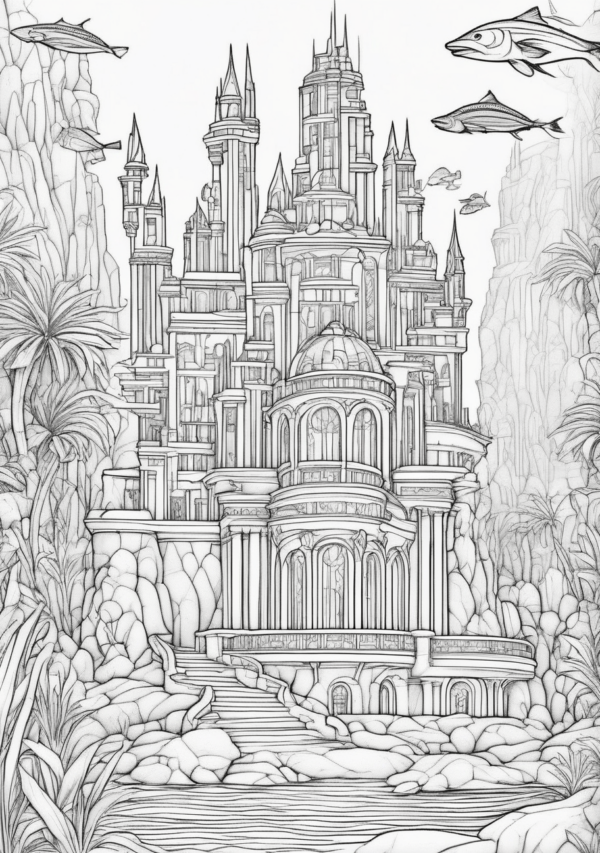 Christmas Fantasy Coloring Book - Digital Download - 11 Pages - Image 2