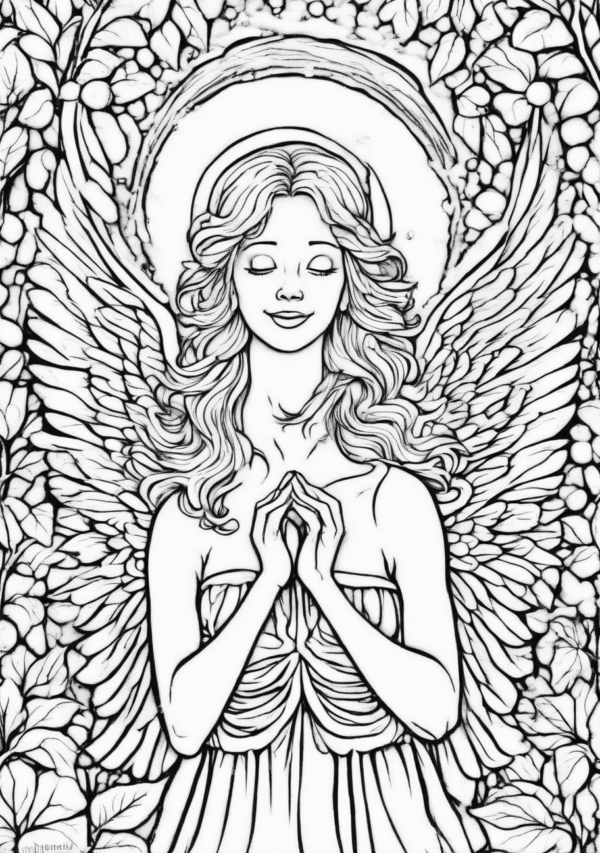 Christmas Angel Coloring Book | Beautiful Designs - 11 Pages - Image 3