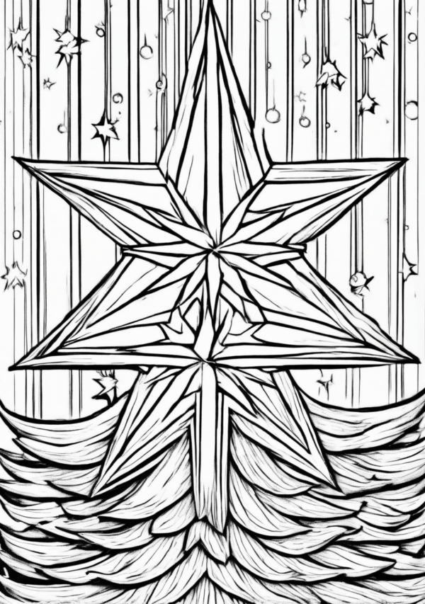 Christmas Star Coloring Book - Unique Digital Designs - 11 Pages - Image 2